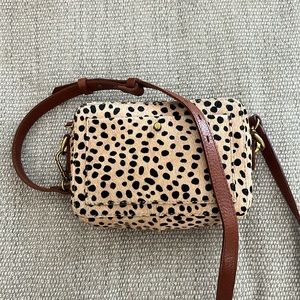 Madewell camera bag in printed calf